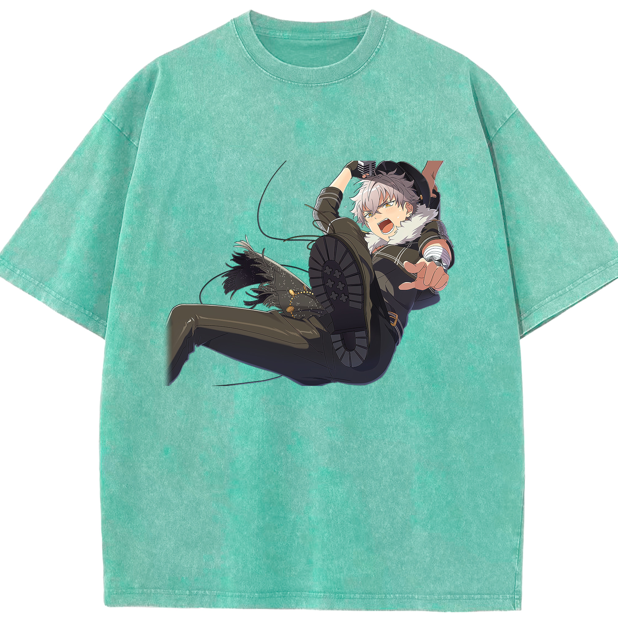 （画像用） あんさんぶるスターズ! Ensemble Stars 綿100% ヴィンテージ風 半袖Tシャツ（フロントプリント）